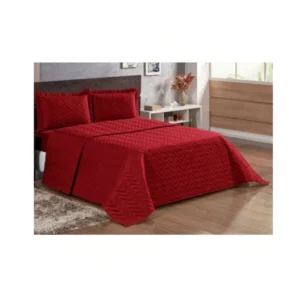 Cobre Leito Luxo Casal Kit + 2 Porta Travesseiro